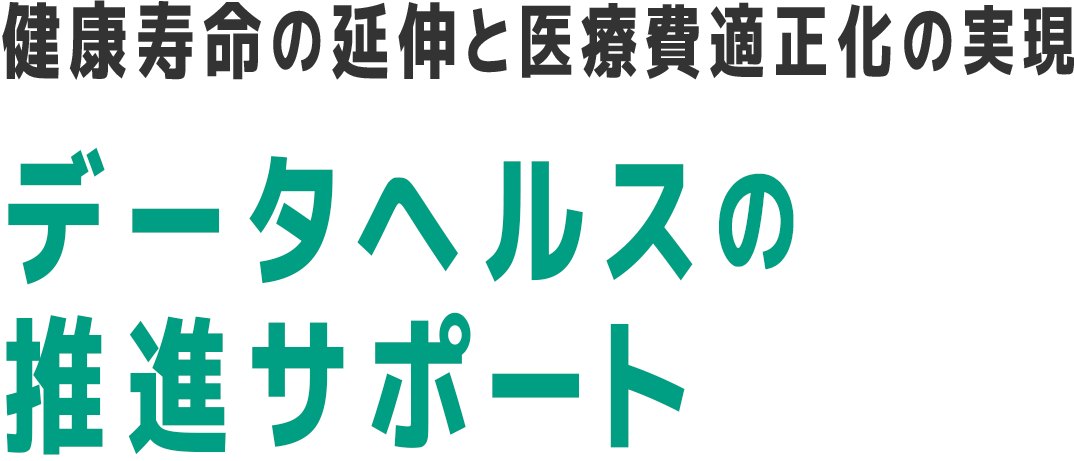 健康寿命の延伸と医療費適正化の実現データヘルスの推進サポート